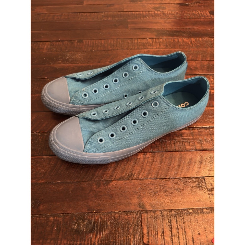 Converse Chuck Taylor All Star Hi Monochrome Blue Women's 10 Men's 8 No Strings